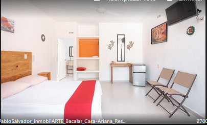 DELUXE UNA CAMA KING SIZE 2 ADULTO HOTEL CASA ARIANA BACALAR QUINTAROO